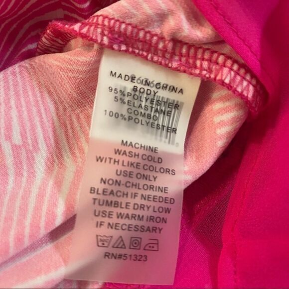 VInce Camuto Pink patterned sleeveless tan… - Picture 5 of 6